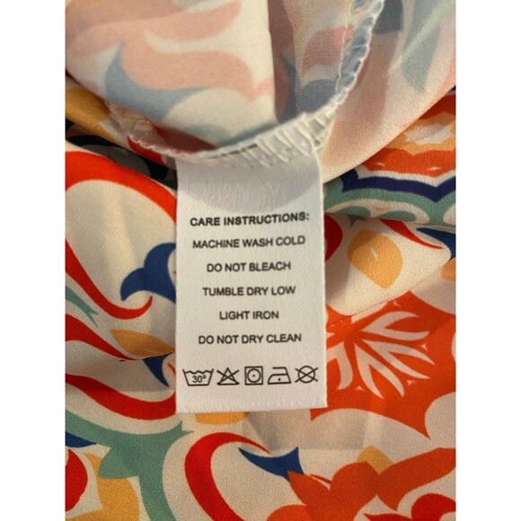 Dress Womans Size Large Bright Boho Hippie 70’s NWT  Silky Feel Woodstock Retro - Picture 8 of 10